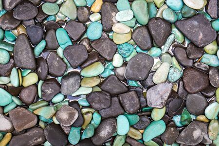 Colorful pebble stonesの写真素材