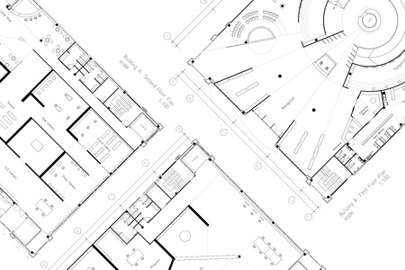 Abstract architecture floor planの写真素材