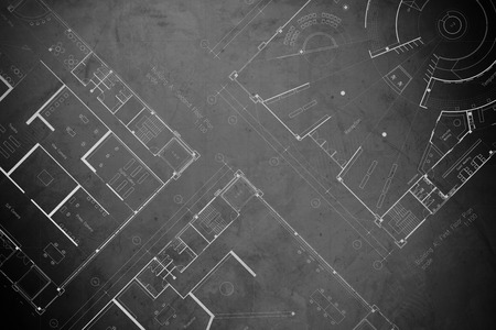 Architecture drawings layout plan, abstract backgroundの写真素材