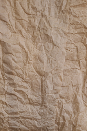Crumpled brown paper texture. crumpled paper. crumpled textureの写真素材