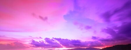 Colorful sky after sunset. panorama skyの写真素材