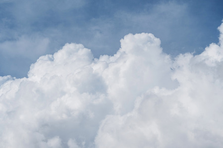 White clouds and blue skyの写真素材