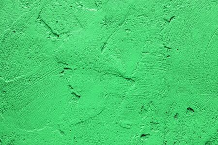 Wall painted in retro green textureの写真素材