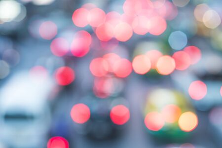 Blurred defocus, traffic in the cityの写真素材