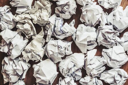 crumpled paper ballsの写真素材