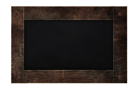 Wooden frame with black clothes texture, menu boardの写真素材