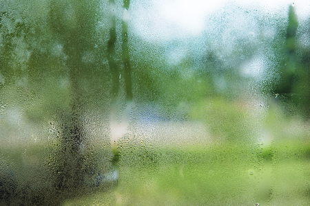 Water Droplet on Window Glassの写真素材
