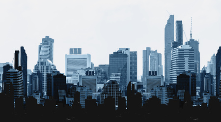 Abstract buildings in the city backgroundの写真素材