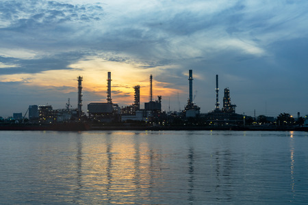 Oil refinery power plant in Thailandの写真素材