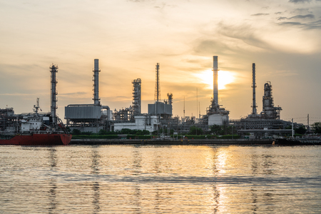 Oil refinery power plant in Thailandの写真素材