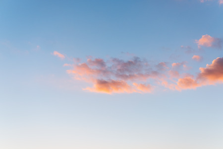 Summer sky with clouds in sunset, Summer Sky Backgroundの写真素材