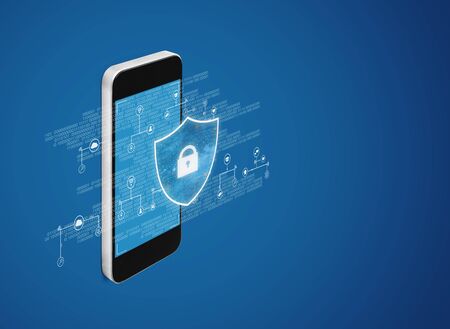 Digital data security and mobile phone security technologyの写真素材