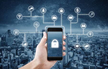 Mobile application and online data security system technologyの写真素材
