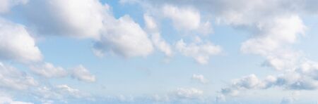 Panoramic blue sky and white clouds