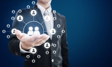 Social networking and business human resource organizationの写真素材