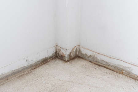 Old dirty concrete cement floor and wall