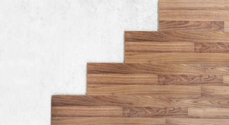 Wooden and concrete cement floor textureの写真素材