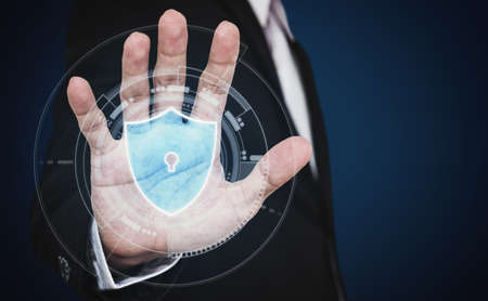 Cyber security and online business, and data protection technologyの写真素材