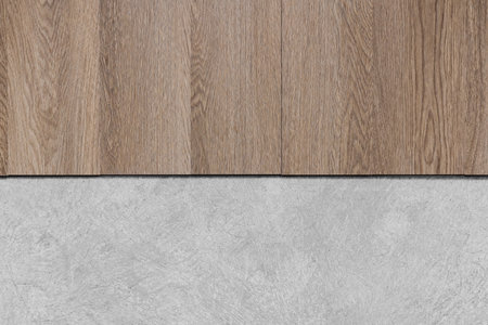 Wooden and concrete cement floor textureの写真素材