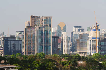 Modern buildings, business district in Bangkok city, Thailandの写真素材