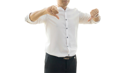 Businessmen wearing a shirt on a white background.の写真素材