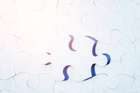 the last part of the puzzle is finished. Toned photoの写真素材