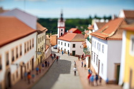 Cityscape of Cesky Krumlov, Czech Republic, Europeの素材