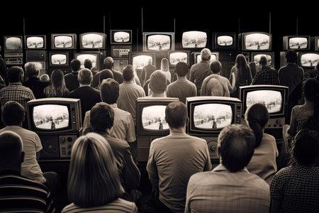 Retro TV Television Television Television Media Entertainment Concept. Retro Television Televisionの素材