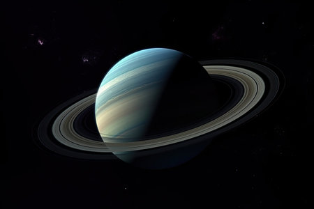 Unknown planet, view from space. Deep space exploration. Search for a planet to colonize. Created with Generative AIの素材