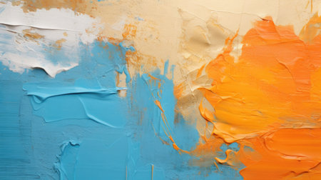 Painted abstract background. Canvas with colorful texture. Colored rough oil brush strokesの素材