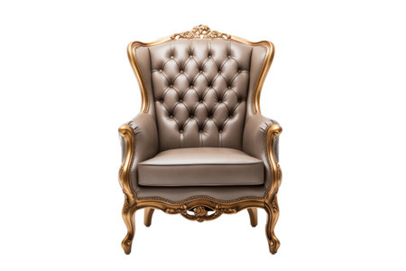 Stylish comfortable armchair isolated on white background. Interior furnitureの素材