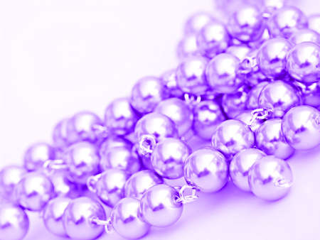 A completely purple pearl necklace.の写真素材