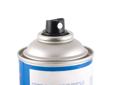 Close up of an aerosol nozzle, isolated on white.の写真素材
