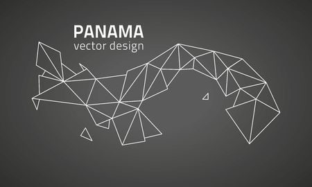 Panama dark triangle vector contour map perspectiveのイラスト素材