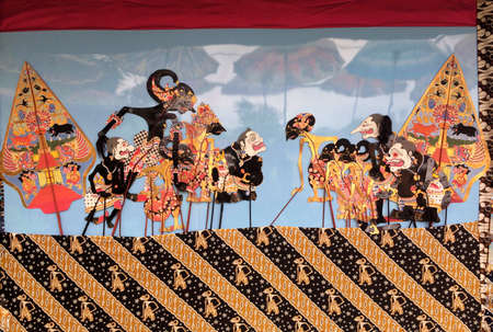 Wayang Puppet in Jodipan, Malang, East Java, Indonesiaのeditorial素材