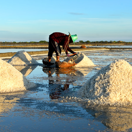 farmer evaporated the saltのeditorial素材