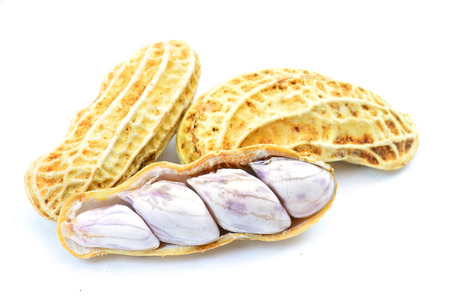 Peanuts isolated on white background 