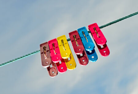 Colorful Clothes Pegsの写真素材