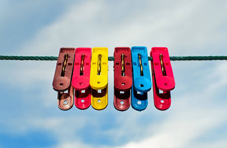 Colorful Clothes Pegsの写真素材