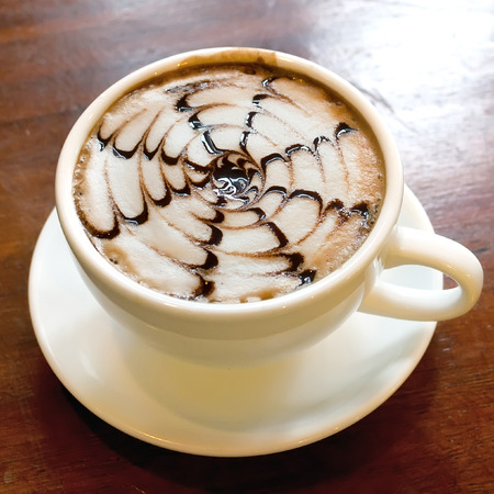 cappuccino with artの写真素材