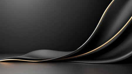Minimalist black background with a soft gradient and smooth finish, offering a clean and elegant look for upscale designs.の素材