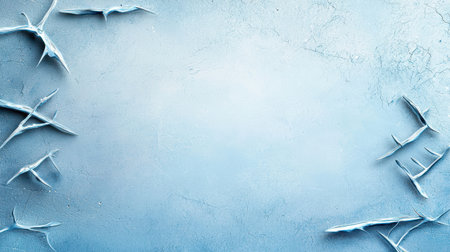 A textured light blue grunge backdrop showcasing rough edges and abstract patterns, ideal for posters, album covers, or artistic branding.の素材