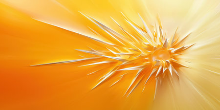Bold yellow and orange background with sharp color divisions and vibrant energy.の素材