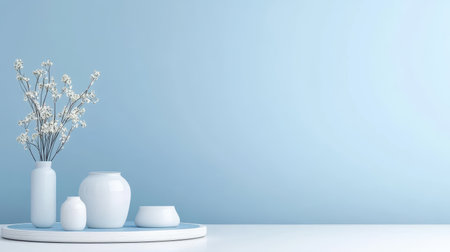 Light blue and white minimalist background, featuring a soft gradient for a calming and clean design.の素材