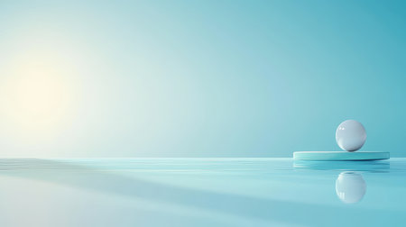 Muted light blue background with smooth gradients, creating a soft and relaxing visual effect.の素材