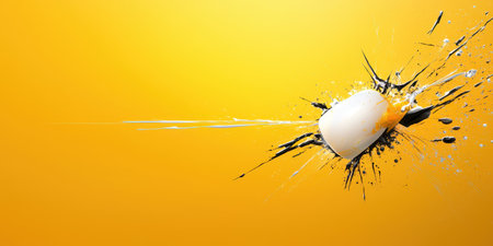 A grungy yellow background with splashes of darker tones and rough textures for an edgy design.の素材