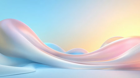 A light blue backdrop featuring abstract visuals and gradients, suitable for digital art projects or creative presentations.の素材