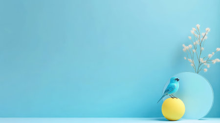 Bright solid light blue background, bold and eye-catching for modern content.の素材