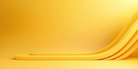 Bright yellow background with gentle highlights and shadows for a smooth, clean look.の素材