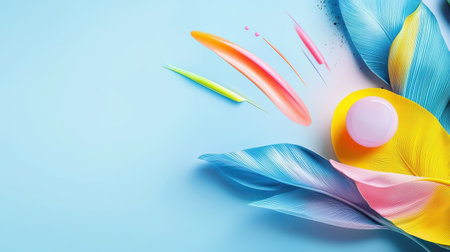 Bold light blue background with bright, vibrant hues, offering a fresh and modern look for contemporary designs.の素材